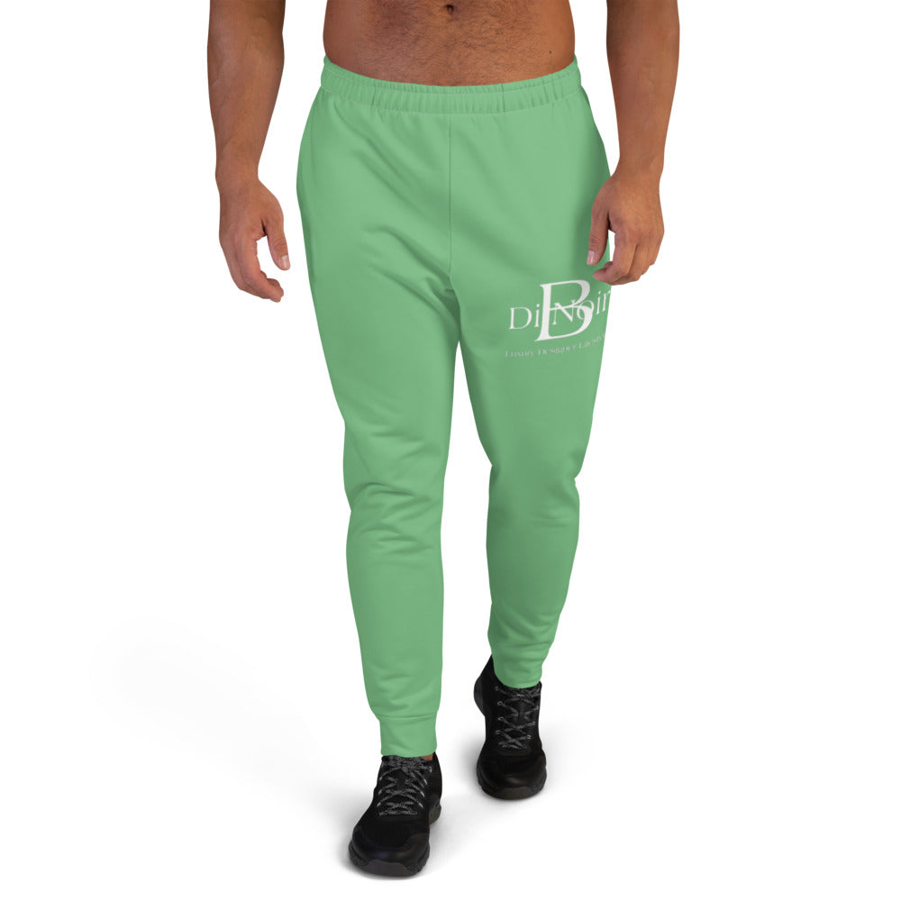 Bay Green White Logo-Print Men's Joggers