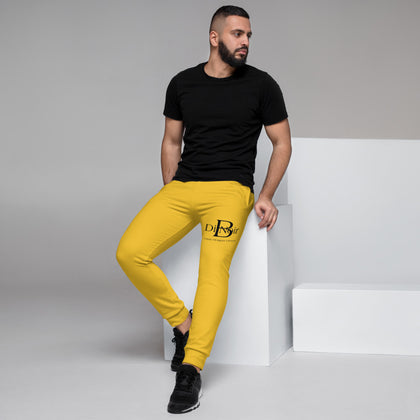 Bianchi Di Noir Yellow Logo-Print Men's Joggers