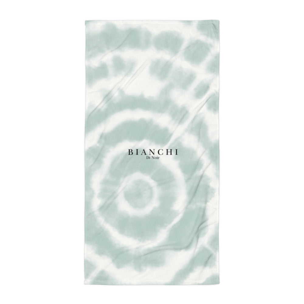Bianchi Di Noir Circle Tie Dye Logo-Print Beach Towel